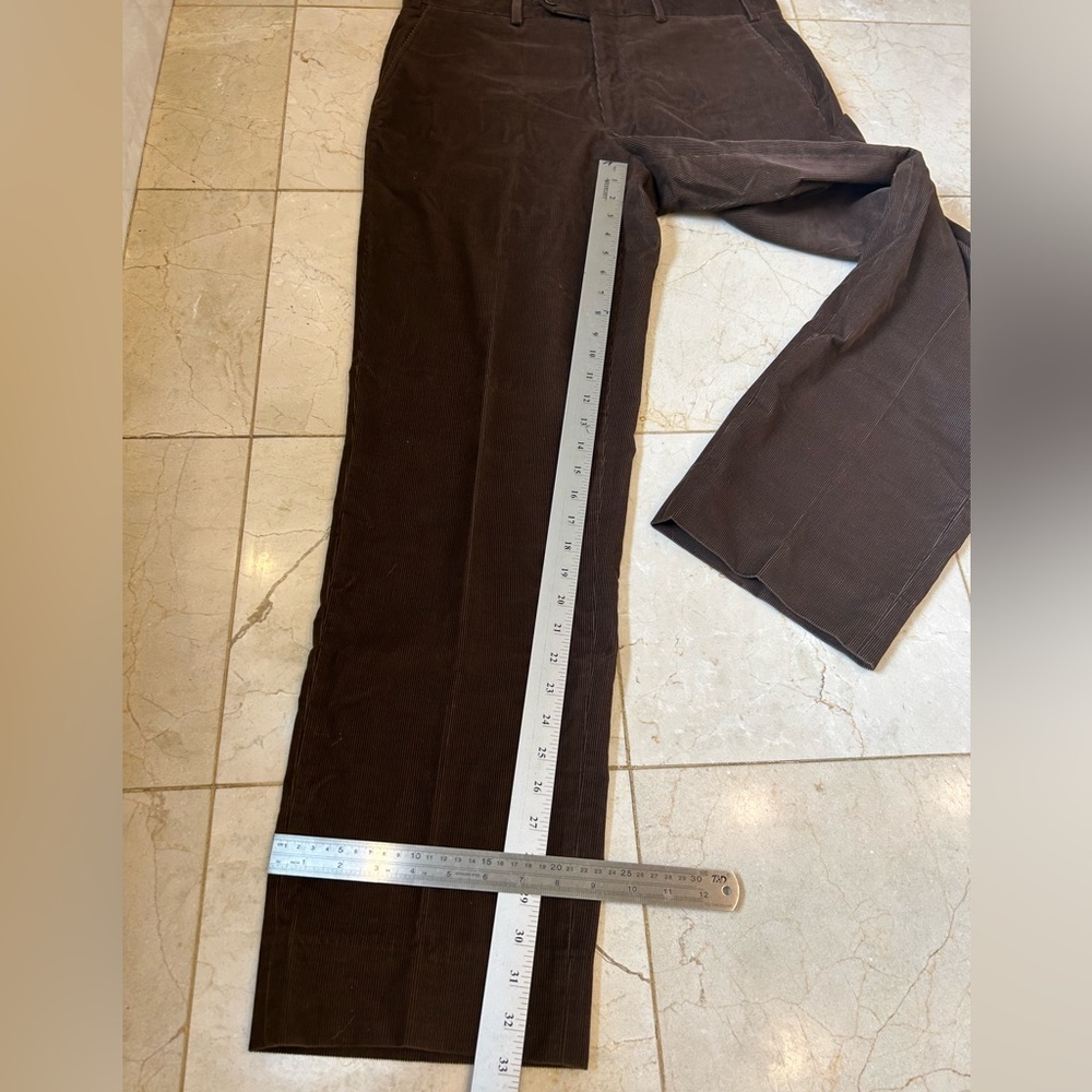 I Velluti Pontoglio for Neiman Marcus Men's Corduroy Pants in Rich Brown, Sz 36 - Picture 10 of 15